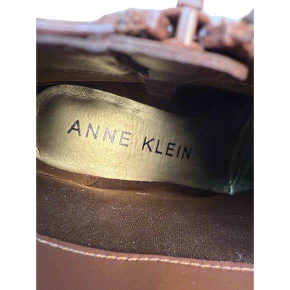 Anne Klein Jeannie Ankle Dress Boot Bootie 6.5 M Brown Faux Leather Side Zip NIB - Picture 7 of 8